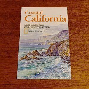 National Geographic MAP of COSTAL CALIFORNIA JULY 1993